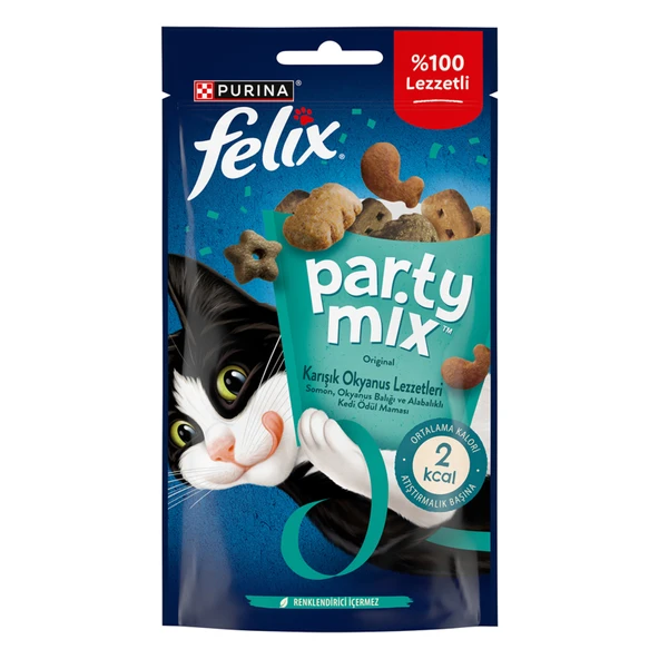 Felix Party Mix Karışık Okyanus Kedi Ödül Maması 60 G (8'li Paket) ürün görseli 1