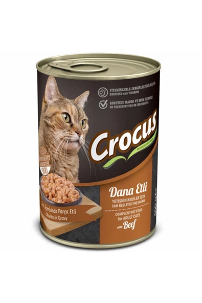 Crocus Kedi Yaş Maması Dana Etli 400 G ürün görseli 1