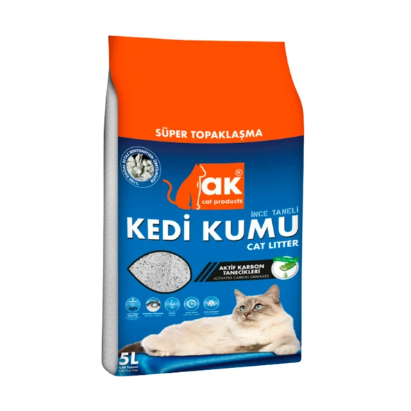 Ak Kedi Kumu Aktif Karbon ve Fresh Kokulu 5 L (8'li Paket) ürün görseli 1