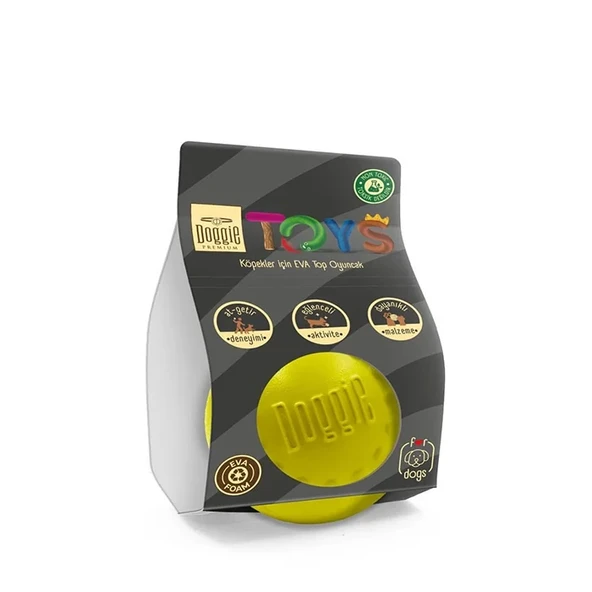 Doggie Köpek Oyuncağı Top Sarı 7 Cm ürün görseli 1