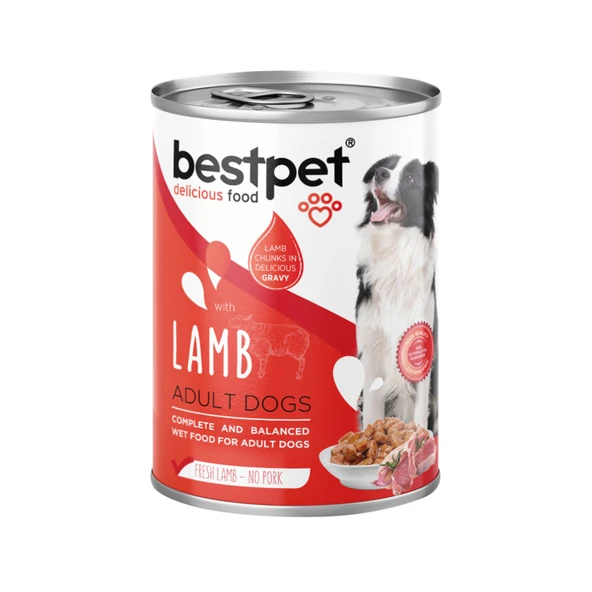 Bestpet Kuzu Etli Yetişkin Köpek Konservesi 400 G (8'li Paket) ürün görseli 1