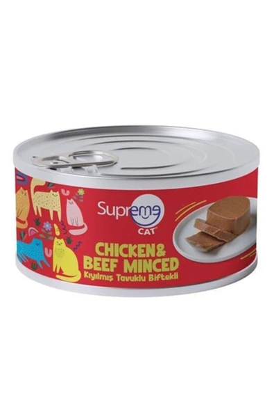 Supreme Kedi Yaş Maması Tavuklu Ve Biftekli 85 G ürün görseli 1