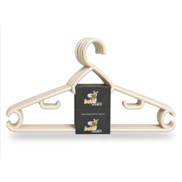 Bee Home Klas Elbise Askısı 4'lü (5'li Paket) ürün görseli 1