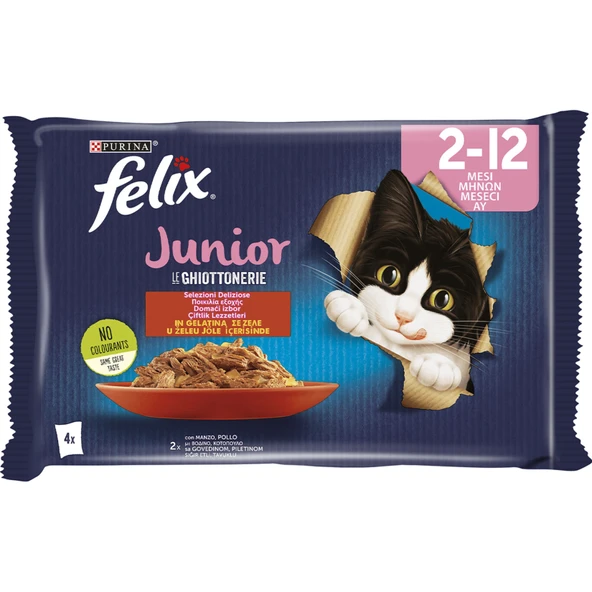 Felix Avantajlı Paket Yavru Etli Tavuklu 4 x 85 G (5'li Paket) ürün görseli 1