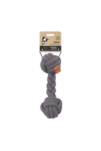 M-Pets Köpek Diş İpi İki Düğümlü Gri 28*9 Cm ürün görseli 1