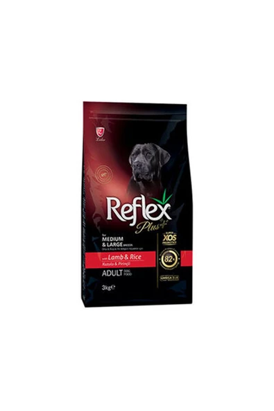 Reflex Plus Köpek Maması Orta,Büyük Irk Kuzulu 3Kg ürün görseli 1