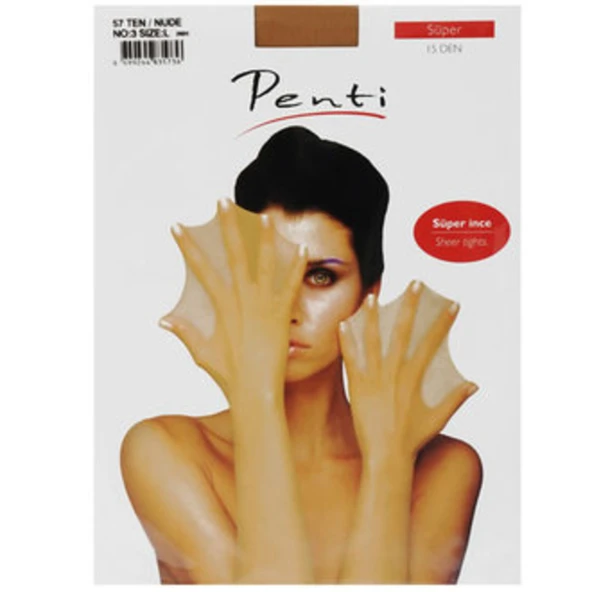 Penti Süper İnce Külotlu Çorap 15 Den 57 Ten No:3 Size:L (7'li Paket) ürün görseli 1