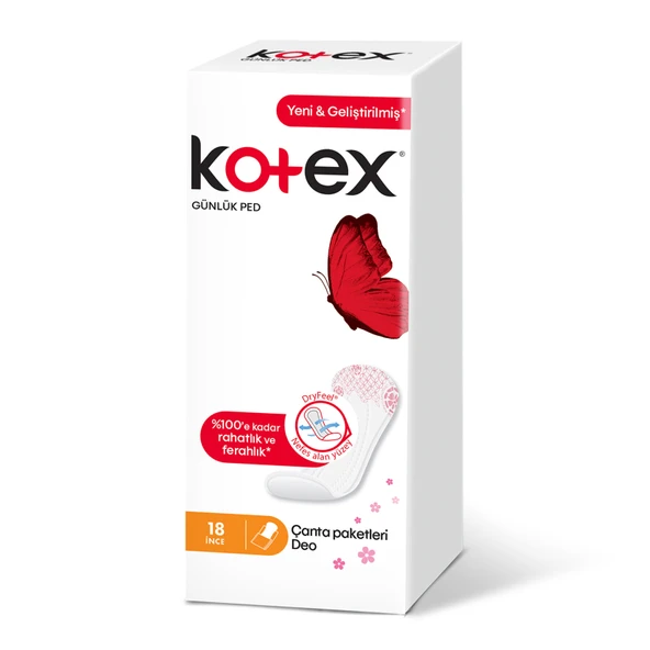 Kotex İnce Günlük Parfümlü 18'li (8'li Paket) ürün görseli 1