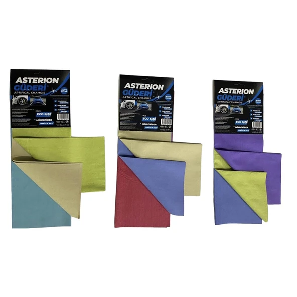 Asterıon Mikrofiber Oto Temizlik Bezi 3'lü (5'li Paket) ürün görseli 1