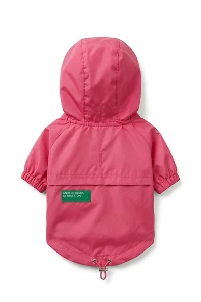 Benetton Yağmurluk Kapişonlu Pembe (S) - Resim 3
