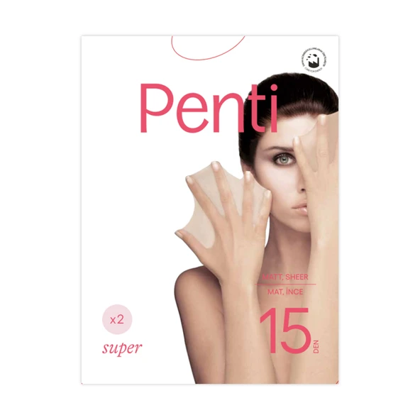Penti Super İnce Külotlu Çorap 15 Den 2'li (8'li Paket) ürün görseli 1