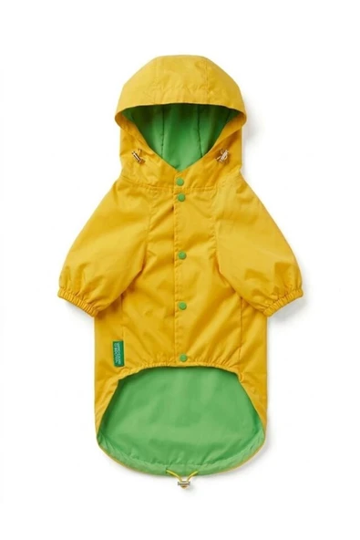 Benetton Yağmurluk Kapişonlu Sarı (XL) - Resim 2