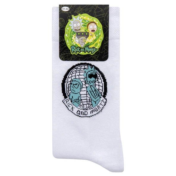 Rick And Morty Yetişkin Erkek Soket Çorap Beyaz (7'li Paket) ürün görseli 1