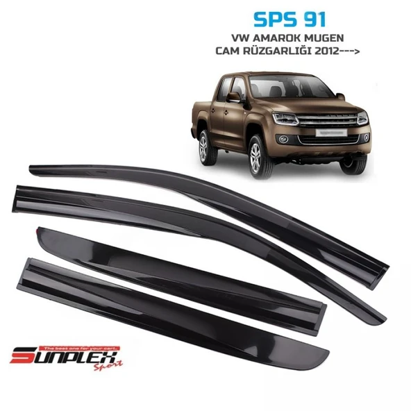 SUNPLEX CAM RÜZGARLIĞI VOLKSWAGEN AMAROK 2012 SONRASI 4LÜ ürün görseli 1