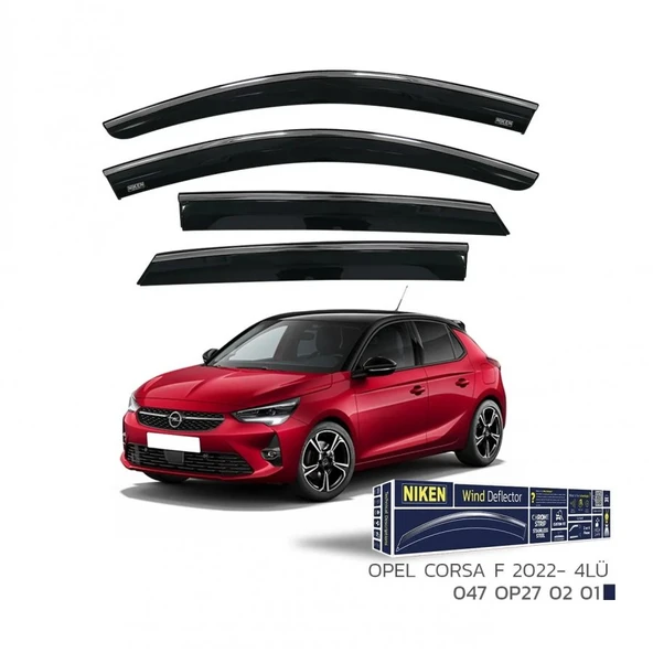 CAM RÜZGARLIĞI NİKEN KROMLU OPEL CORSA F 2022 SONRASI  4LÜ ürün görseli 1