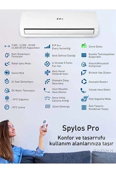 ECA SPYLOS PRO R32 SPLİT KLİMA 18000 BTU/H - Resim 2