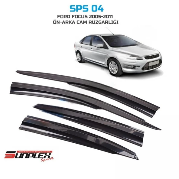 CAM RÜZGARLIĞI SUNPLEX MUGEN FORD FOCUS 2005-2011 4LÜ SPS04 ürün görseli 1