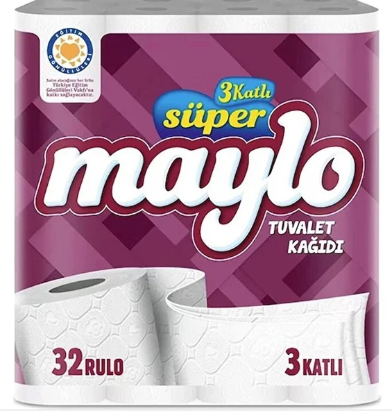 Maylo 32 rulo tuvalet kağıdı 3 katlı ürün görseli 1