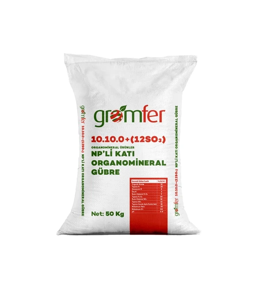 10.10.0+12SO3 ORGANOMİNERAL GÜBRE 50KG ürün görseli 1