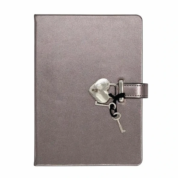 Hush Hush Kilitli Metalik Defter Kutulu 80 Gr 160 Yp Çiz.Platinum ürün görseli 1