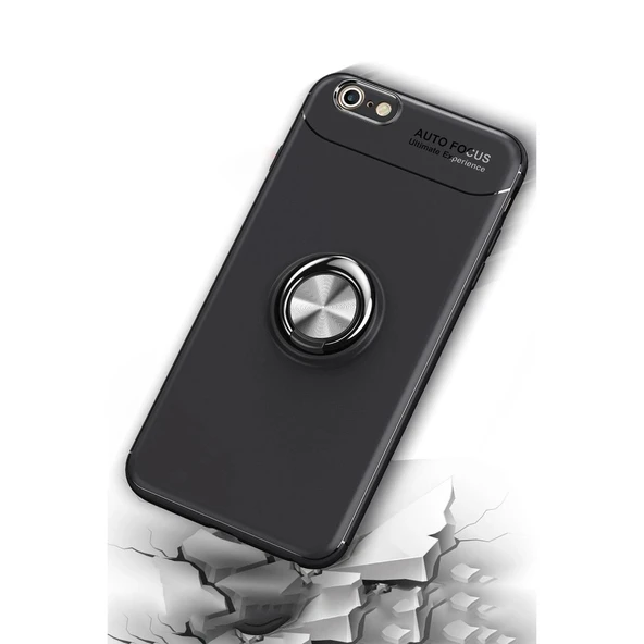 Apple İphone 6 Kılıf Range Yüzüklü Silikon - Kırmızı - Resim 7