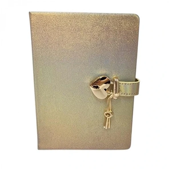Hush Hush Kilitli Metalik Defter Kutulu 80 Gr 160 Yp Çiz.Altın ürün görseli 1