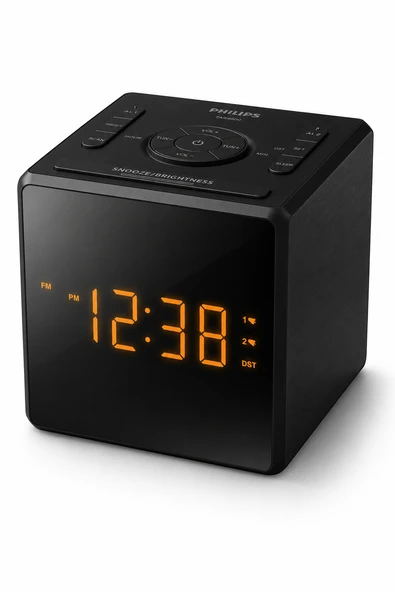 Philips TAR4500/10 FM Saatli Radyo Çift Alarm Büyük LED Ekran USB-C Telefon Şarjlı Dijital Çalar Saat ürün görseli 1