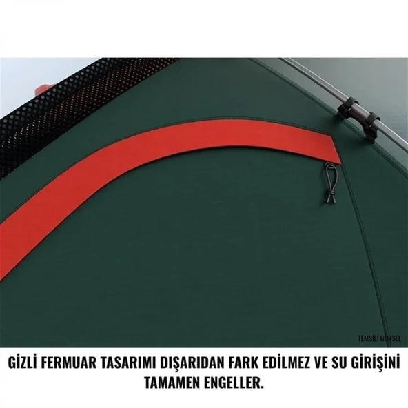 HUSKY Flame 2 Kişilik Çadır (Kırmızı) - Resim 7
