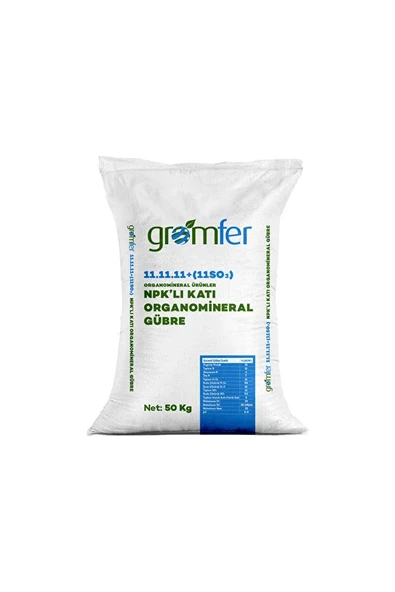 11.11.11+11SO3 ORGANOMİNERAL GÜBRE 50KG ürün görseli 1