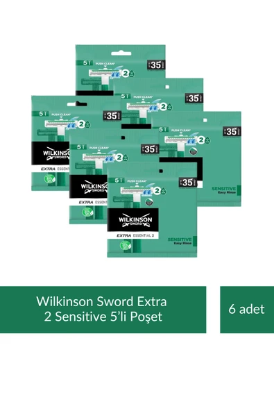 Wilkinson Extra Essential 2 Bıçaklı Erkek Kullan At Tıraş Bıçağı 5 Adet x 6 Paket ürün görseli 1