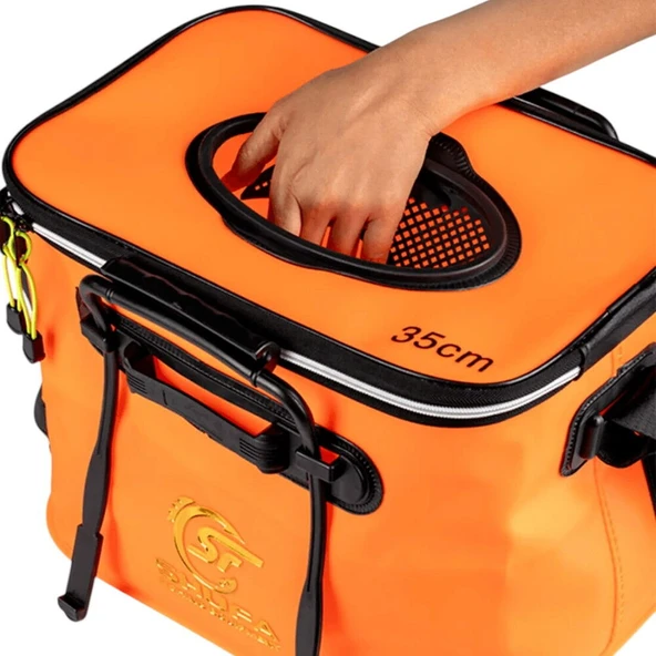 Shufa Katlanır Balıkçı Kovası Livar 35 Cm Turuncu ürün görseli 1