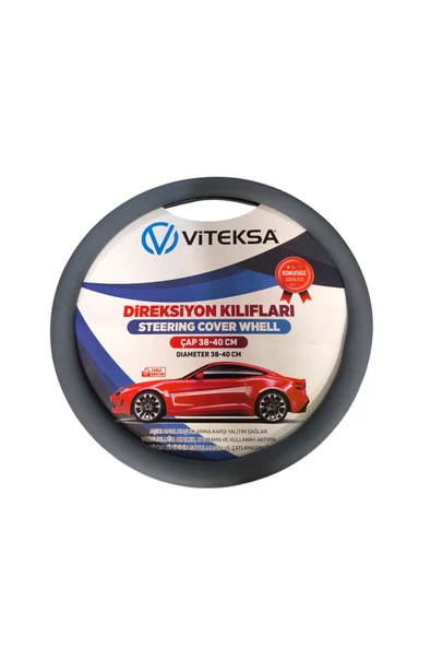 LÜKS KOKUSUZ SİLİKON DİREKSİYON KILIFI GRİ ürün görseli 1