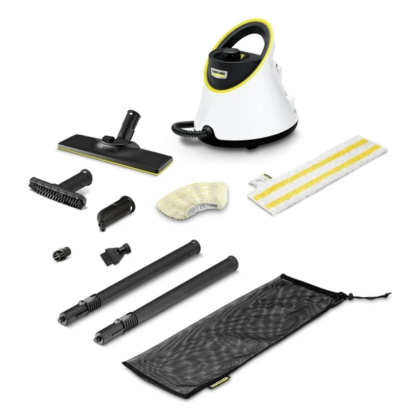 SC 2 Deluxe 1500W Buharlı Temizleyici – EasyFix Zemin Başlığı ve Aksesuar Seti ile Sert Zeminlerde Derinlemesine Hijyen ürün görseli 1