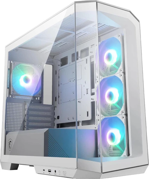 MSI MAG Pano M100R PZ ARGB Fanlı Beyaz Micro ATX Oyuncu Kasası Outlet ürün görseli 1