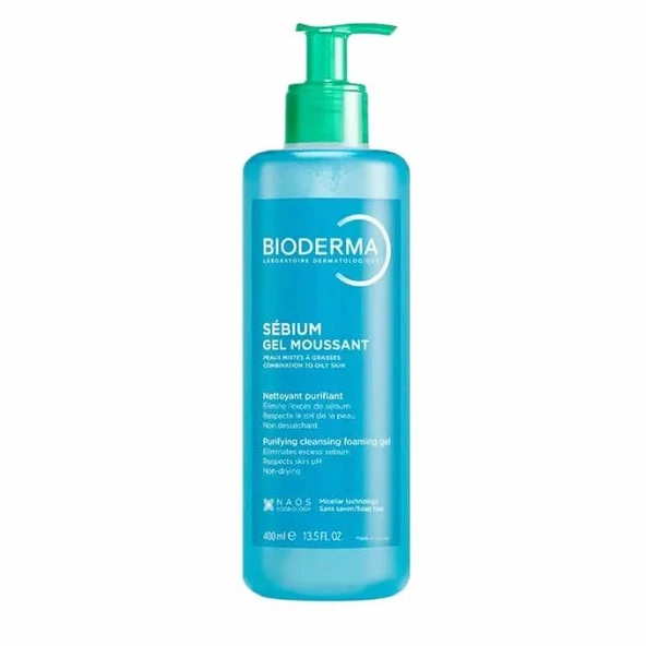Bioderma Sebium Foaming Gel Temizleme Jeli 400 ml ürün görseli 1