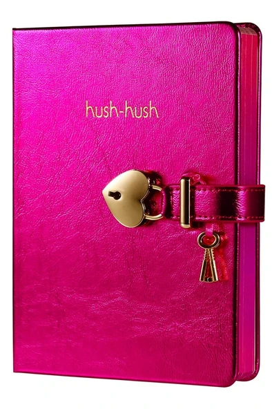 Hush Hush Kilitli Metalik Defter Kutulu 80 Gr 160 Yp Çiz.Pembe ürün görseli 1