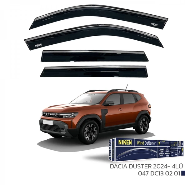 CAM RÜZGARLIĞI NİKEN KROMLU DACİA DUSTER 2024 SONRASI  4LÜ ürün görseli 1
