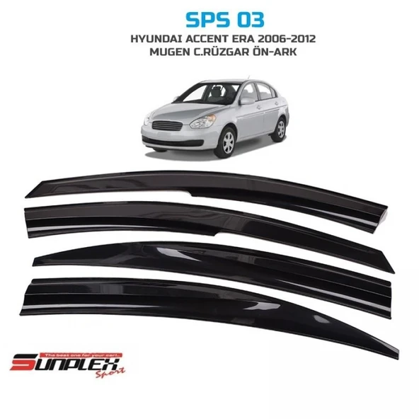 CAM RÜZGARLIĞI SUNPLEX MUGEN HYUNDAİ ACCENT ERA 2006-2012 4LÜ SPS03 ürün görseli 1