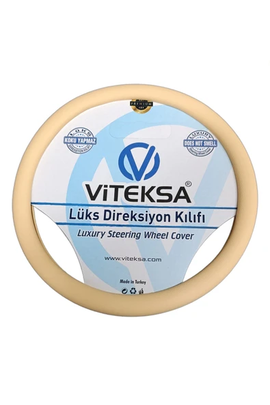 LÜKS KOKUSUZ SİLİKON DİREKSİYON KILIFI BEJ ürün görseli 1