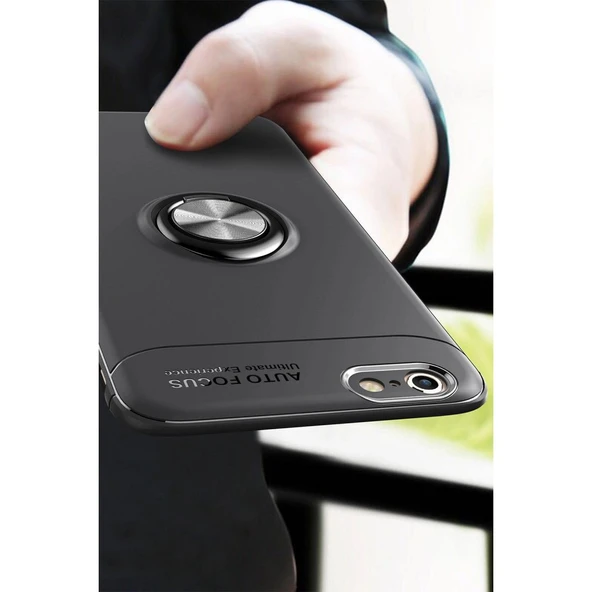 Apple İphone 6 Kılıf Range Yüzüklü Silikon - Kırmızı - Resim 4