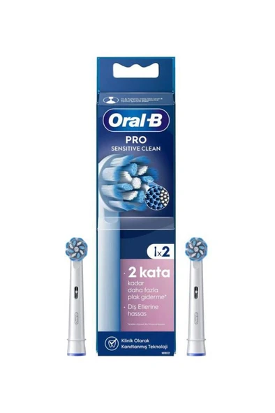 Oral-B Pro Sensitive Clean Şarjlı Diş Fırçası Yedek Başlık 2li ürün görseli 1