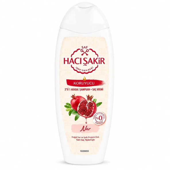Hacı Şakir Şampuan 2in1 Nar Tüm Saç Tipleri 500 ml ürün görseli 1