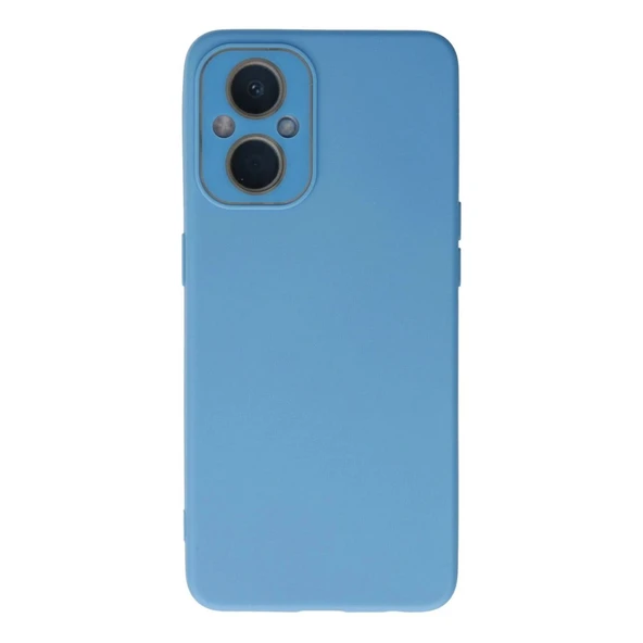 Oppo Reno 7 Lite Kılıf Lansman Glass Kapak - Mavi ürün görseli 1