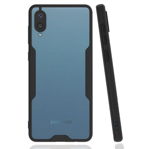 Samsung Galaxy A02 Kılıf Platin Silikon - Siyah ürün görseli 1