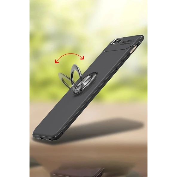 Apple İphone 6 Kılıf Range Yüzüklü Silikon - Kırmızı - Resim 3