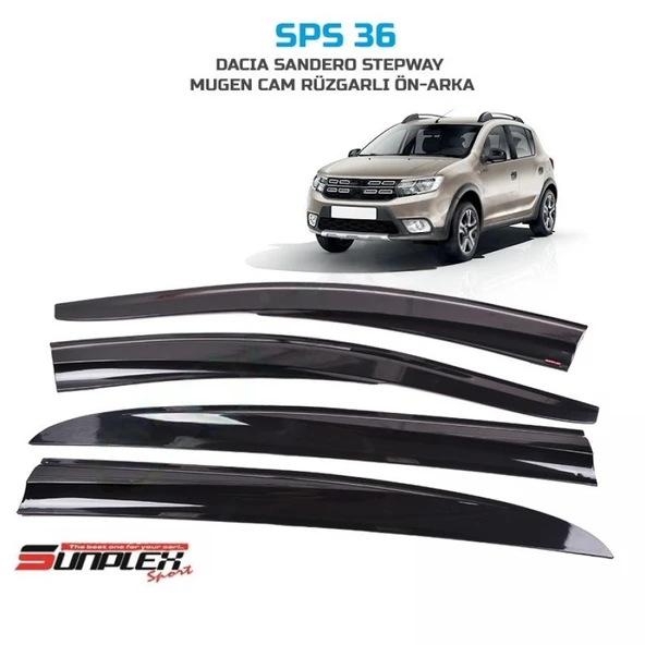 CAM RÜZGARLIĞI SUNPLEX DACIA SANDERO STEPWAY 2008-2020 4LÜ ürün görseli 1