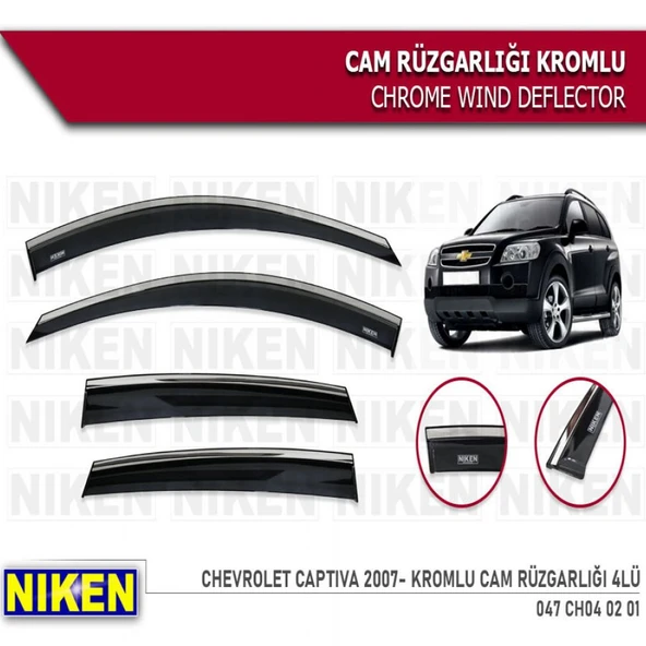 CAM RÜZGARLIĞI NİKEN KROMLU CHEVROLET CAPTİVA 2007 SONRASI 4LÜ ürün görseli 1