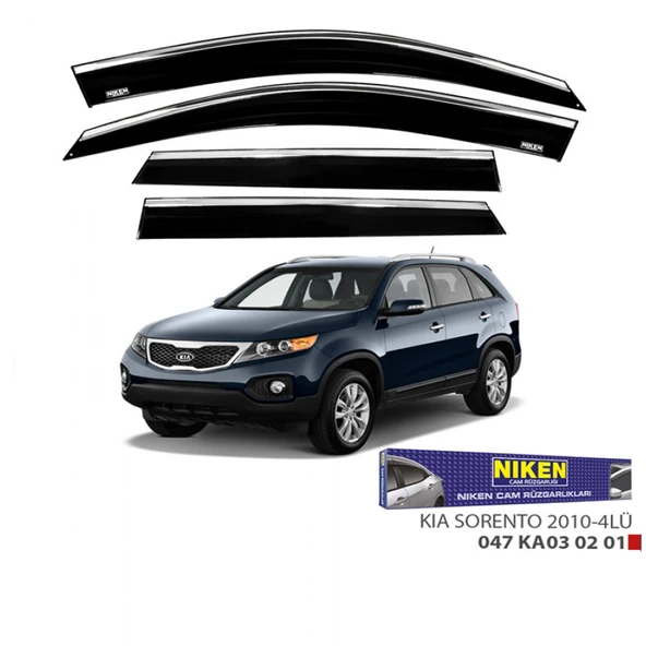 CAM RÜZGARLIĞI NİKEN KROMLU KİA SORENTO 2010 SONRASI 4LÜ ürün görseli 1