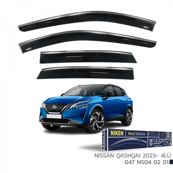CAM RÜZGARLIĞI NİKEN KROMLU NISSAN QASHQAI 2023 SONRASI 4LÜ ürün görseli 1