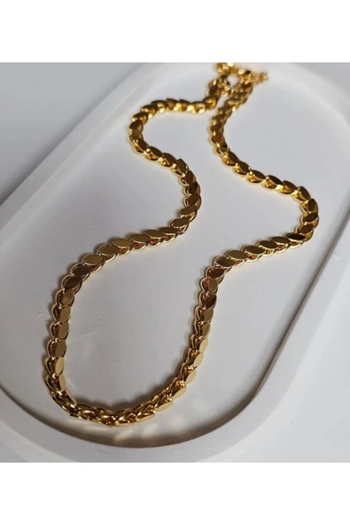 14K kuyumcu model JÜPİNG ARPA MODEL ALTIN RENGİ KOLYE 60CM - 5MM ürün görseli 1